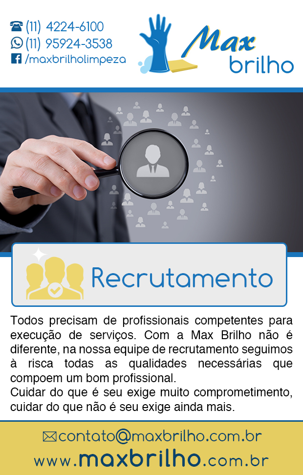 Max Brilho - Recrutamento em Diadema, Jardim das Naes