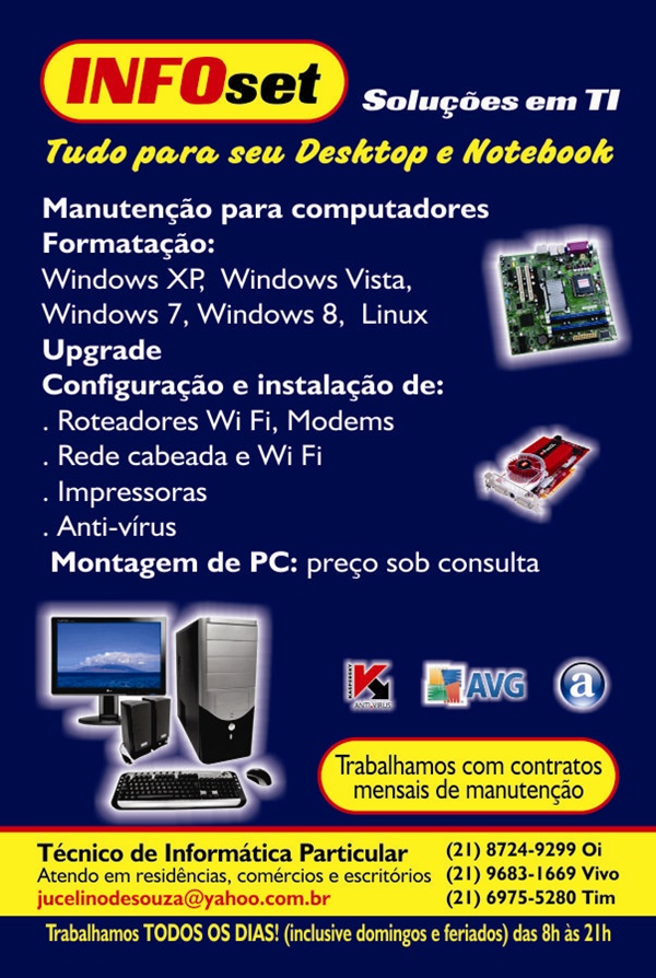 MANUTENO DE COMPUTADORES NA PRAA SECA RIO DE JANEIRO